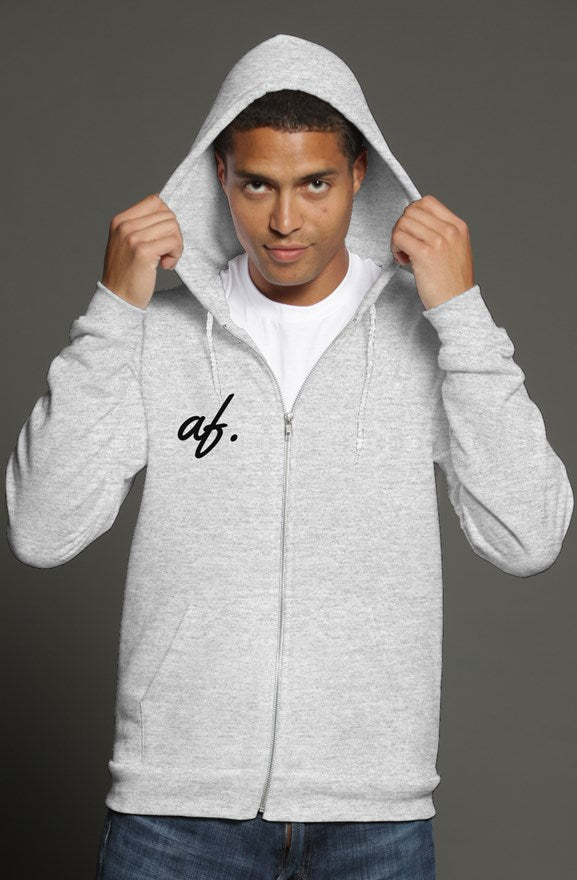 AF Grey zip hoody